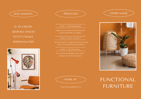 Stylish Home Interior Offer Brochure Din Large Z-fold Design Template