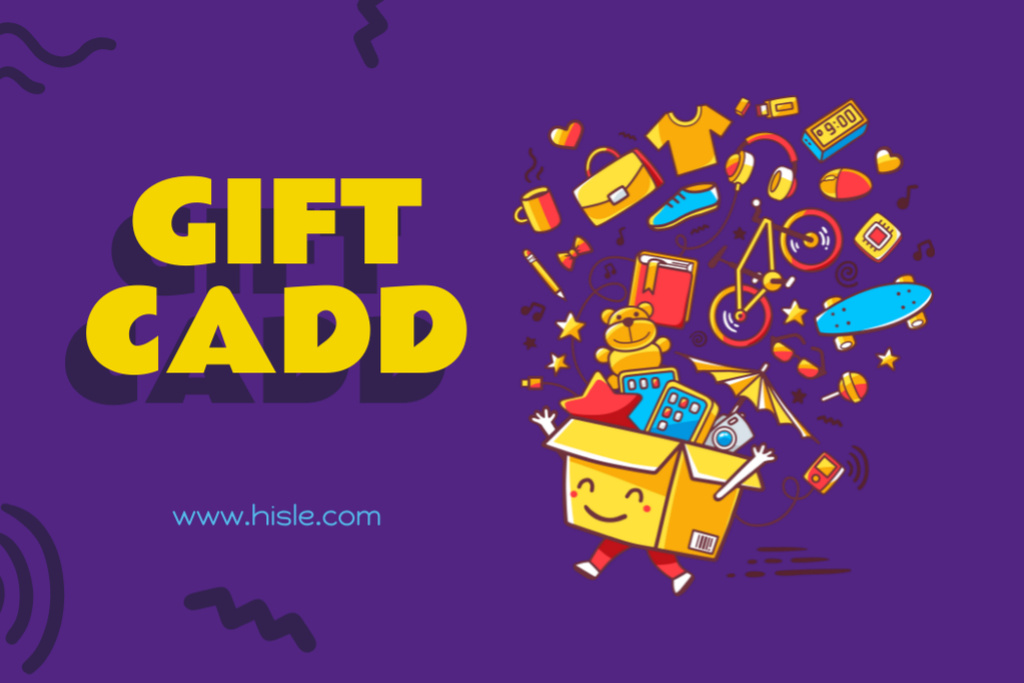 Various kids toys Gift Certificate – шаблон для дизайну