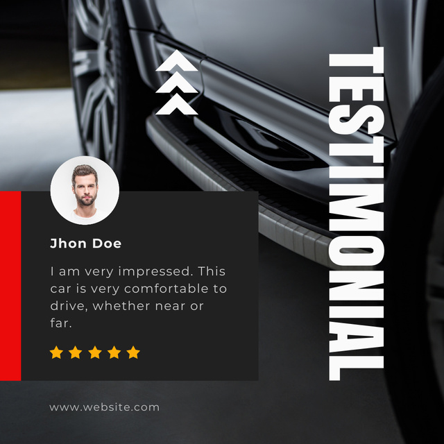Review of Car Test Drive from Man Instagram Design Template