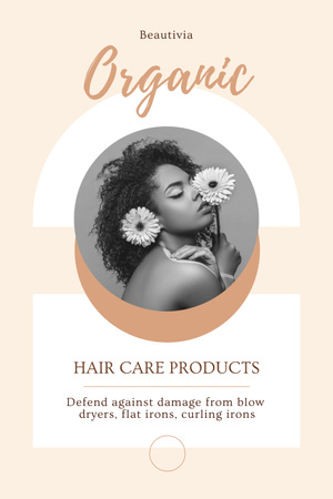 Designvorlage Bio-Schönheitspflegeprodukte für afroamerikanisches Haar für Pinterest