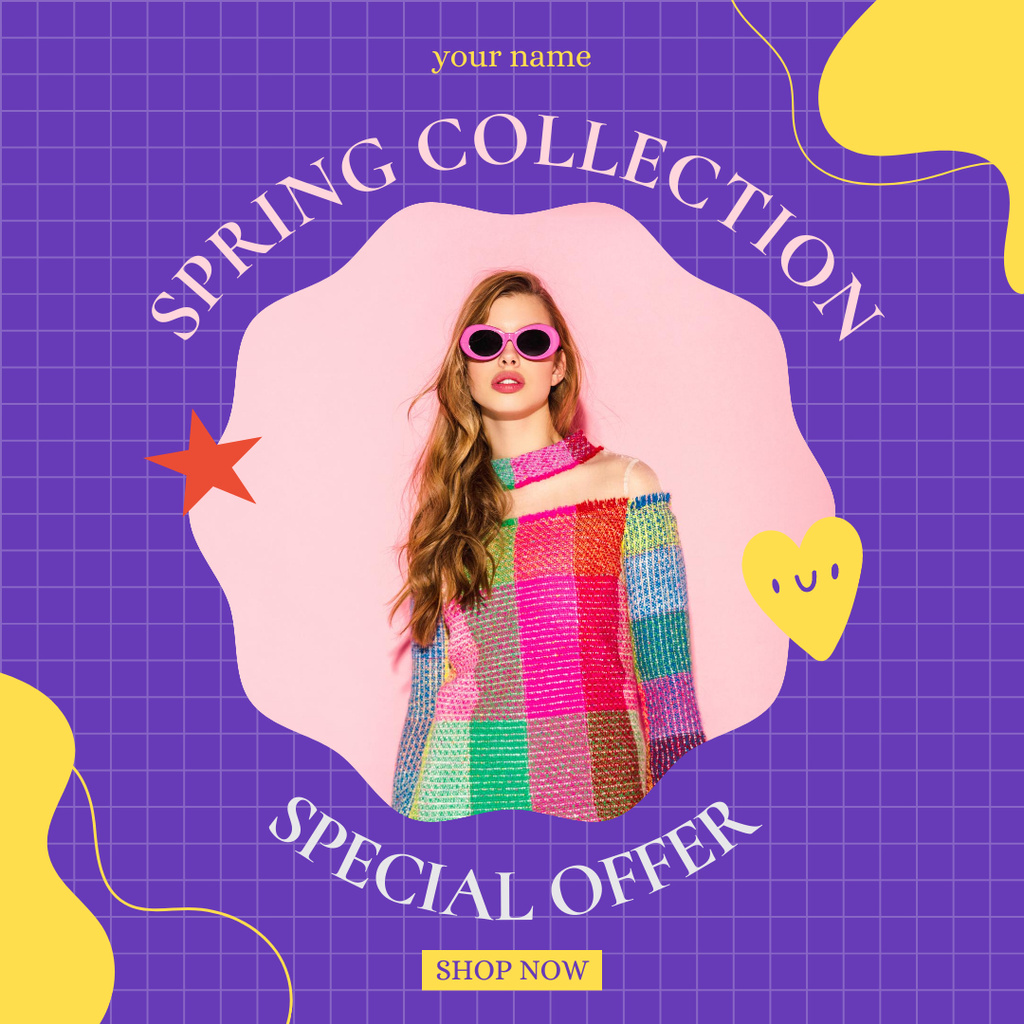 Flashy Women's Spring Sale Announcement Instagram Design Template