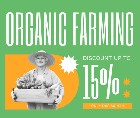 Platilla de diseño Farm Organic Discount This Month Only Facebook