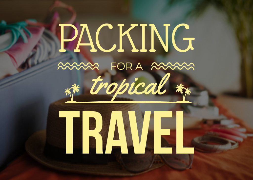 Szablon projektu Packing for tropical travel Card