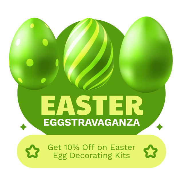 Modèle de visuel Easter Egg Decorating Kits Offer - Animated Post