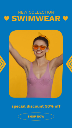 Designvorlage New Collection of Swimwear für TikTok Video
