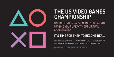 Video Games Championship announcement Image tervezősablon