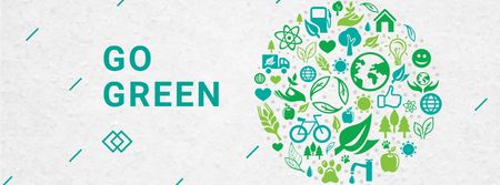 Green Lifestyle Inspiration Facebook cover Design Template