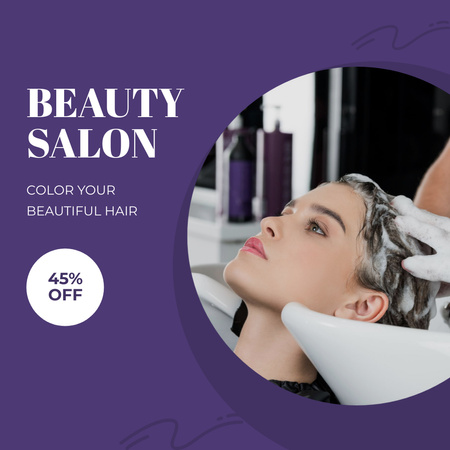 Beauty Salon Services Offer Instagram tervezősablon