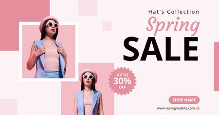 Designvorlage Spring Sale Collage Damenkollektion für Facebook AD