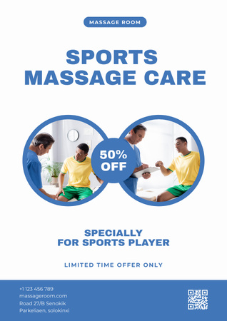 Offer of Sport Massage Services Poster Design Template