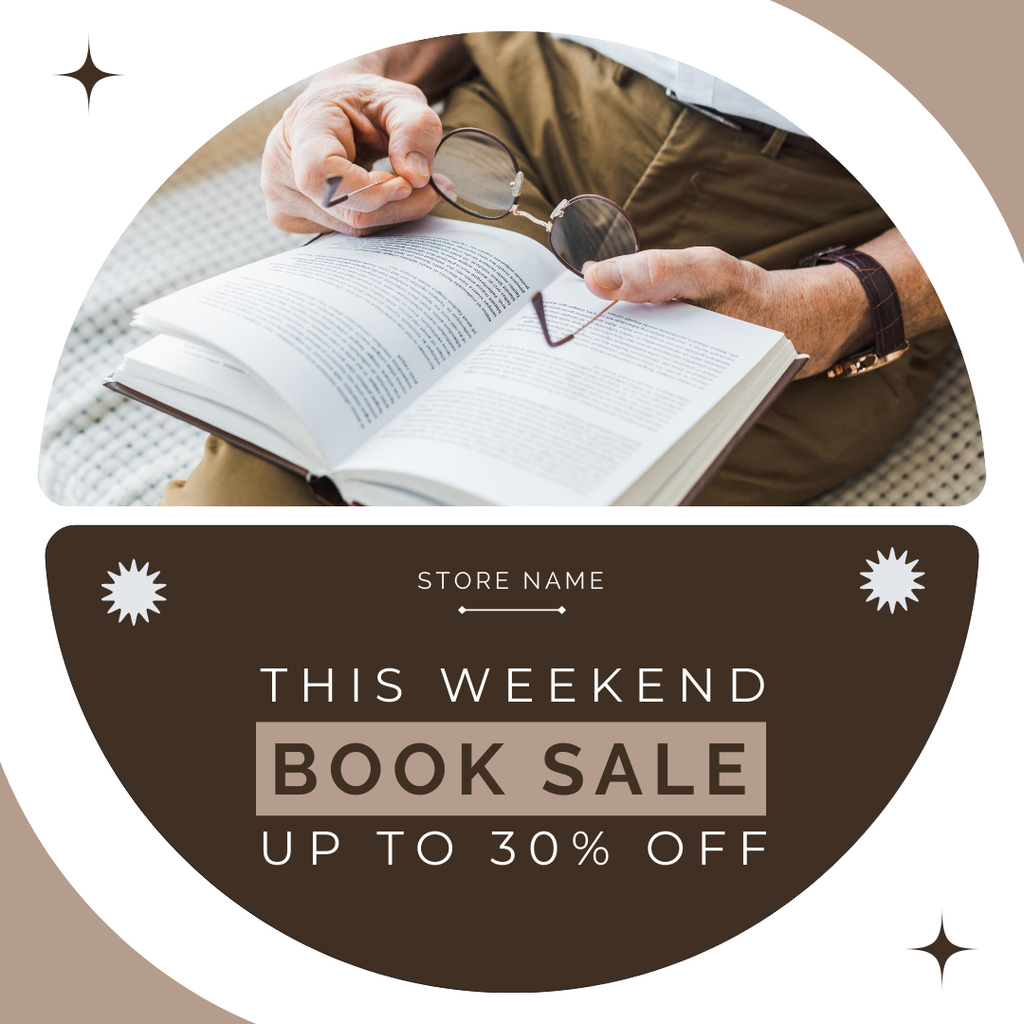 Plantilla de diseño de Weekend Sale of Novels Instagram 