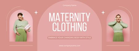 Продаж якісного та стильного одягу для вагітних Facebook cover – шаблон для дизайну