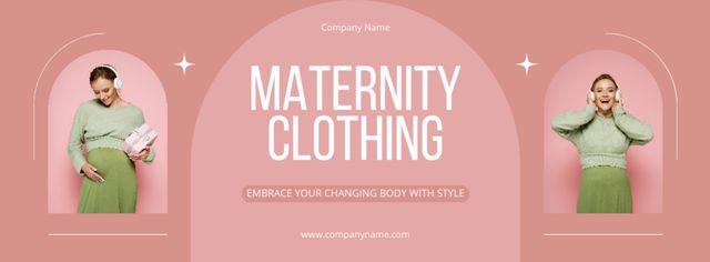 Plantilla de diseño de Sale of Quality and Stylish Maternity Clothes Facebook cover 
