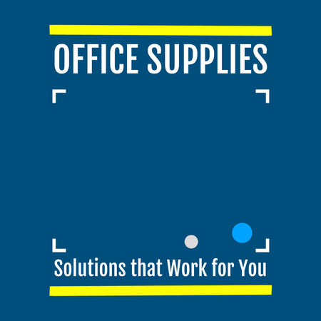 Special Offer of Office Supplies Sale Animated Post Design Template