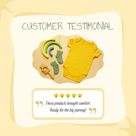 Positive Feedback About Baby Clothes Animated Post Design Template