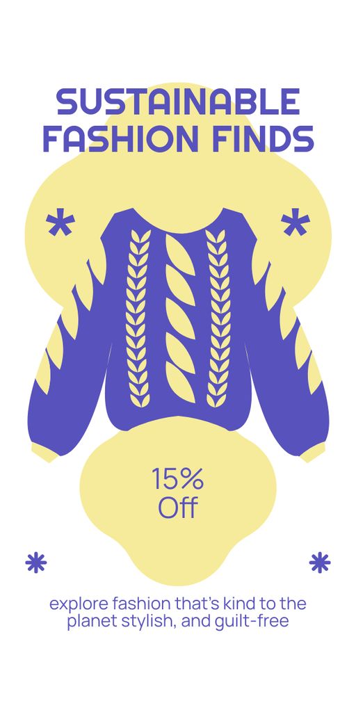 Offer Discounts on Handmade Sweaters Graphic Design Template