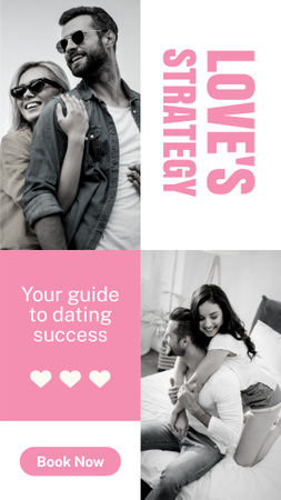 Plantilla de diseño de Guía para construir una estrategia de amor Instagram Story 