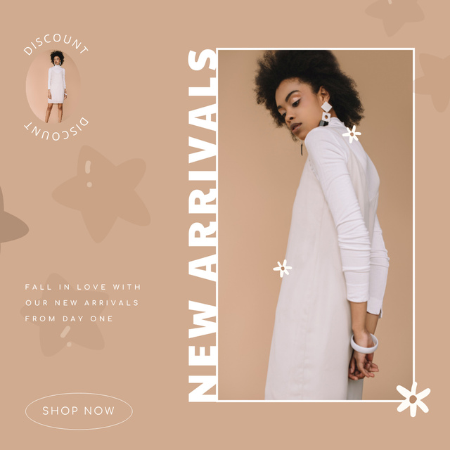 New Fashion Collection Ad with Attractive Woman Instagram Design Template