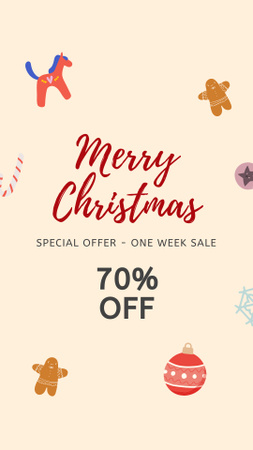 Christmas Holiday Sale Announcement Instagram Story Design Template