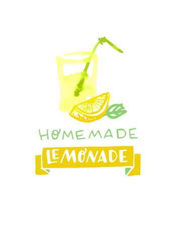 Plantilla de diseño de Homemade Lemonade Offer T-Shirt 