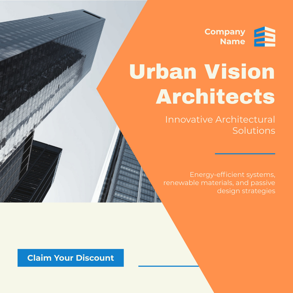 Urban Design Service From Architecture Bureau Instagram tervezősablon