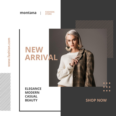 New Collection Sale with Stylish Woman Instagram Modelo de Design