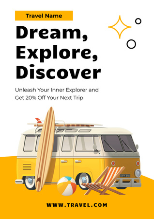 Dream Travel Offer Poster Design Template