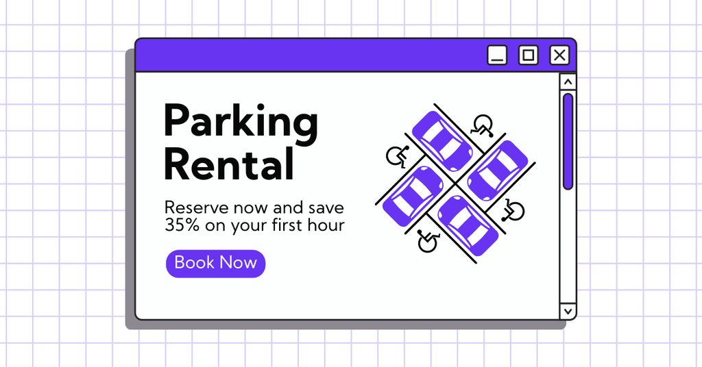 Designvorlage Reserve Parking Spaces for Disabled People at Discount für Facebook AD