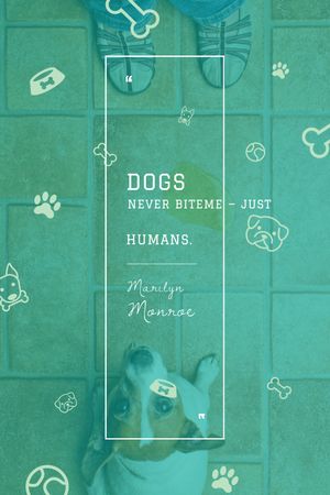 Platilla de diseño Dogs Quote with cute Puppy Tumblr