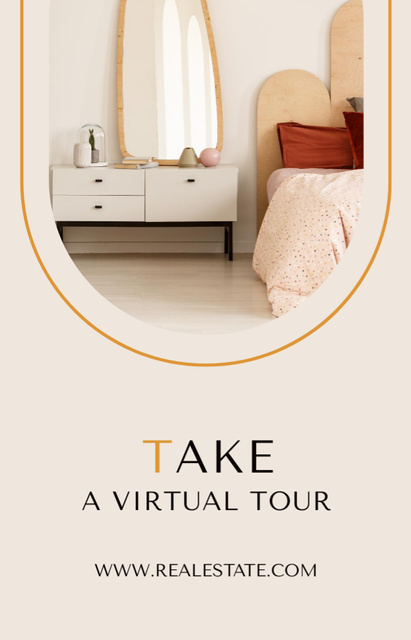 Virtual Room Tour Ad with Stylish Home IGTV Cover Design Template