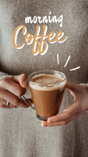 Designvorlage Morning with Coffee für Instagram Story
