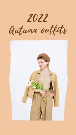 Autumn Clothes Sale Announcement Instagram Video Story Modelo de Design
