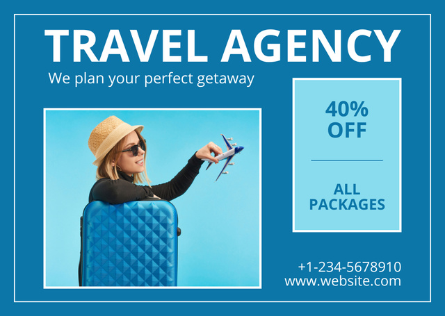 Perfect Travel Discount Card Design Template