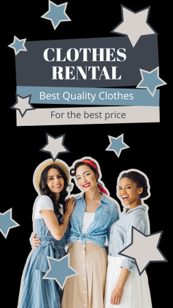Summer party clothes for rent Instagram Story Design Template