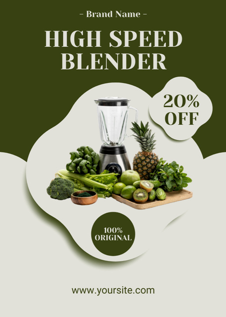 Plantilla de diseño de High Speed Blenders Sale Green Flayer 