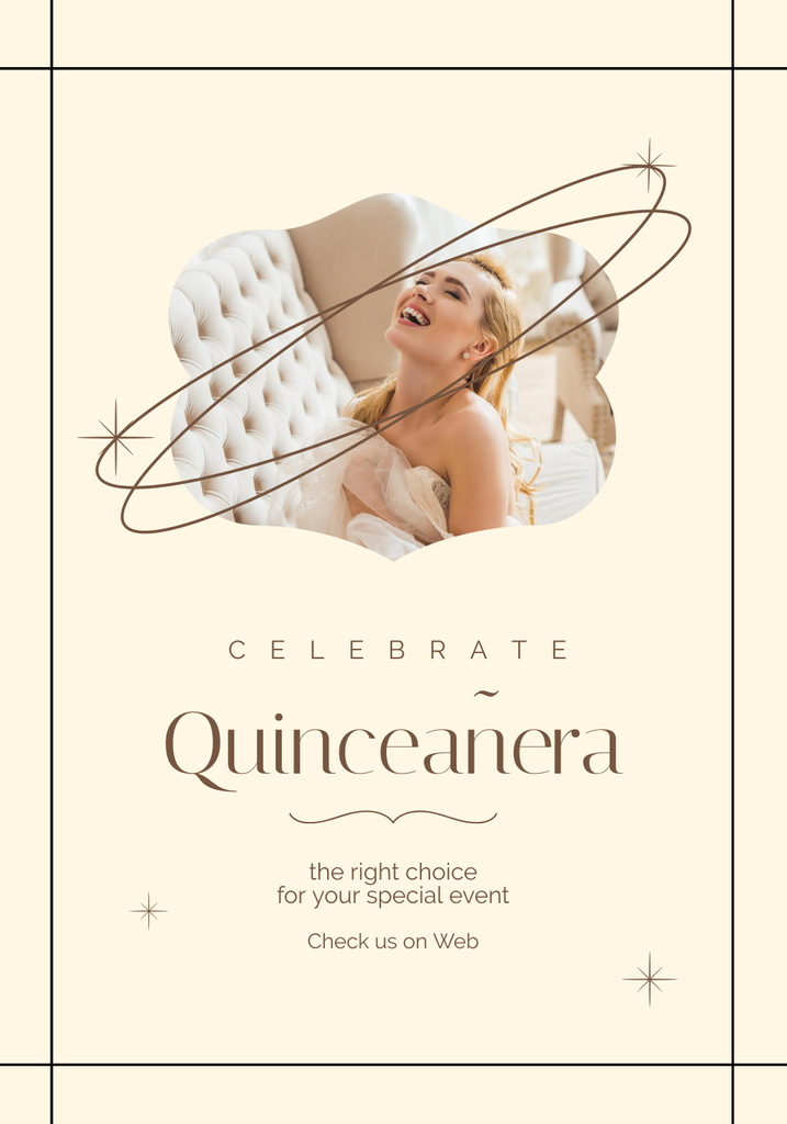 Quinceañera Celebration Poster 28x40in Design Template