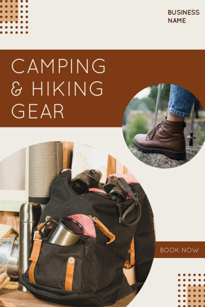 Designvorlage Hiking and Camping Gear für Tumblr