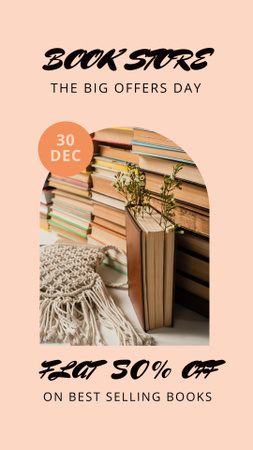 Exciting Book Sale Update Offer In Orange Instagram Story tervezősablon