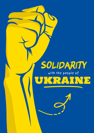 Solidarity with People of Ukraine Poster Design Template