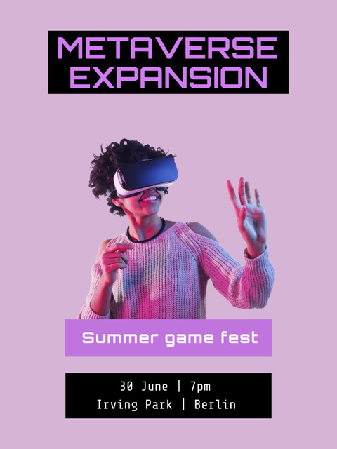 Summer Gaming Fest Announcement Poster 36x48in Design Template