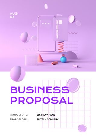 Szablon projektu Digital Services Offer Ad on Purple Proposal