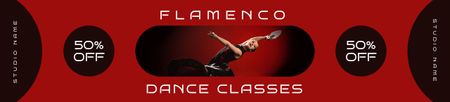 Anúncio de Aulas de Dança Flamenca Ebay Store Billboard Modelo de Design