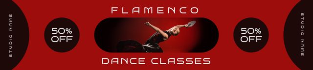 Plantilla de diseño de Announcement of Flamenco Dance Classes Ebay Store Billboard 