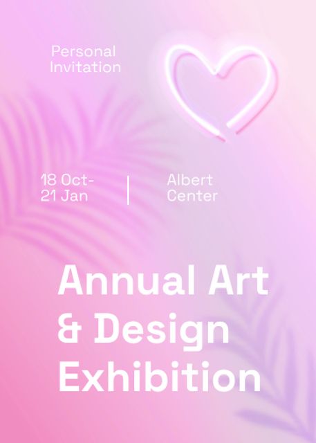 Platilla de diseño Art and Design Exhibition Announcement Invitation