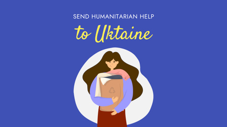 Send Humanitarian Help to Ukraine Youtube Thumbnail Design Template