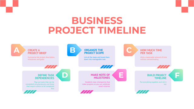 Minimalist and Modern Business Project Plan Timeline tervezősablon