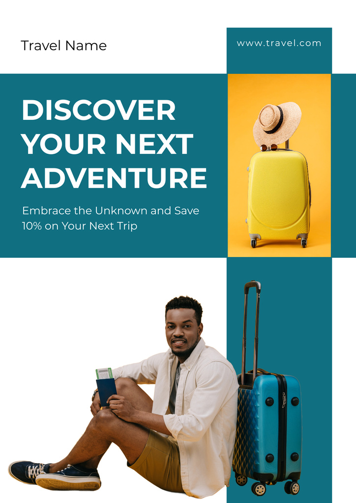 Plantilla de diseño de Vacation Offer by Travel Agency Poster 