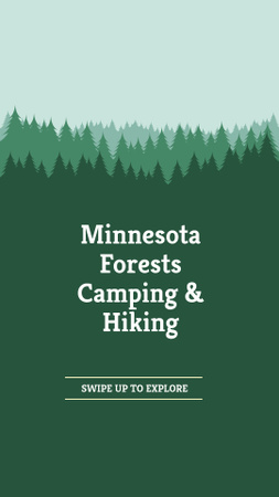 Forest Camping and Hiking Offer Instagram Story tervezősablon