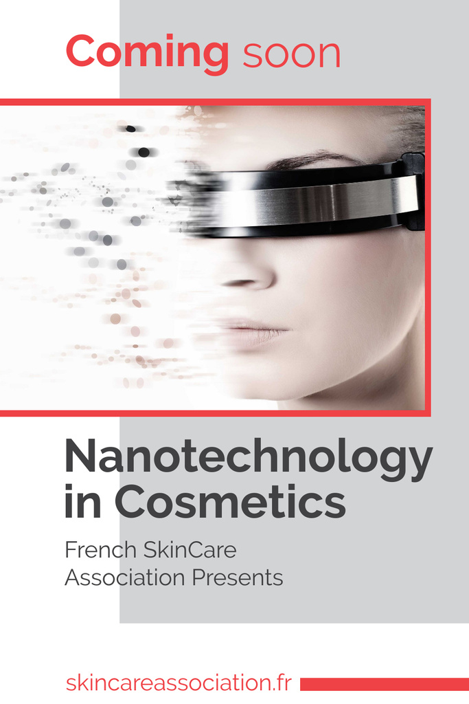 French Skincare Ad Pinterest Design Template