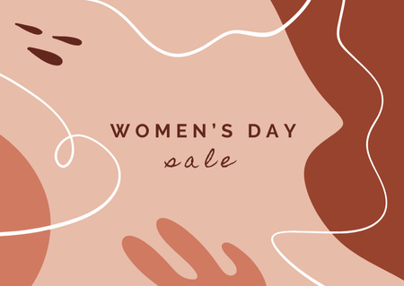 Ontwerpsjabloon van Postcard van Women's Day Special Sale